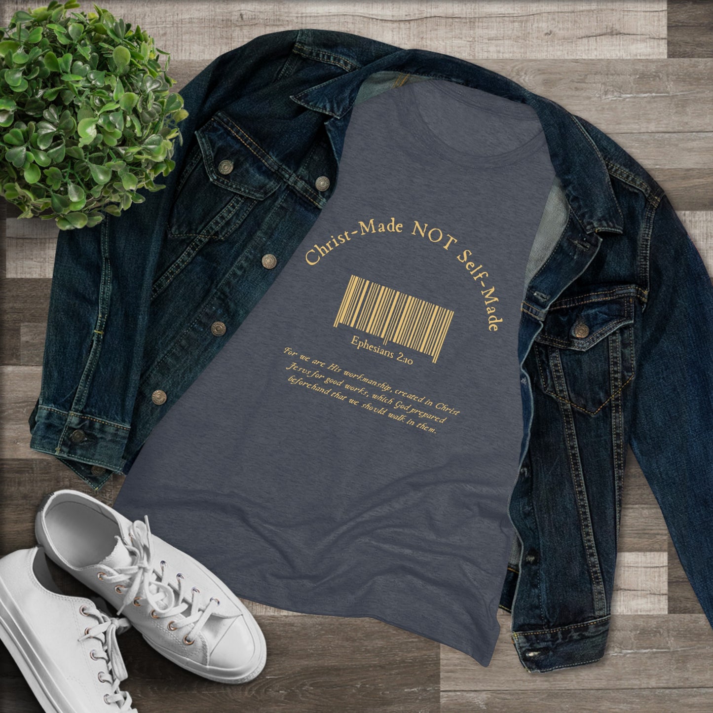 Christ-Made NOT Self-Made Women's Triblend Tee