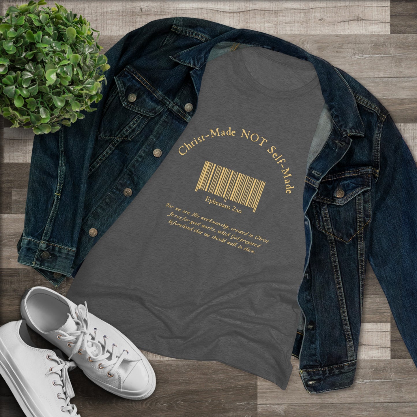 Christ-Made NOT Self-Made Women's Triblend Tee