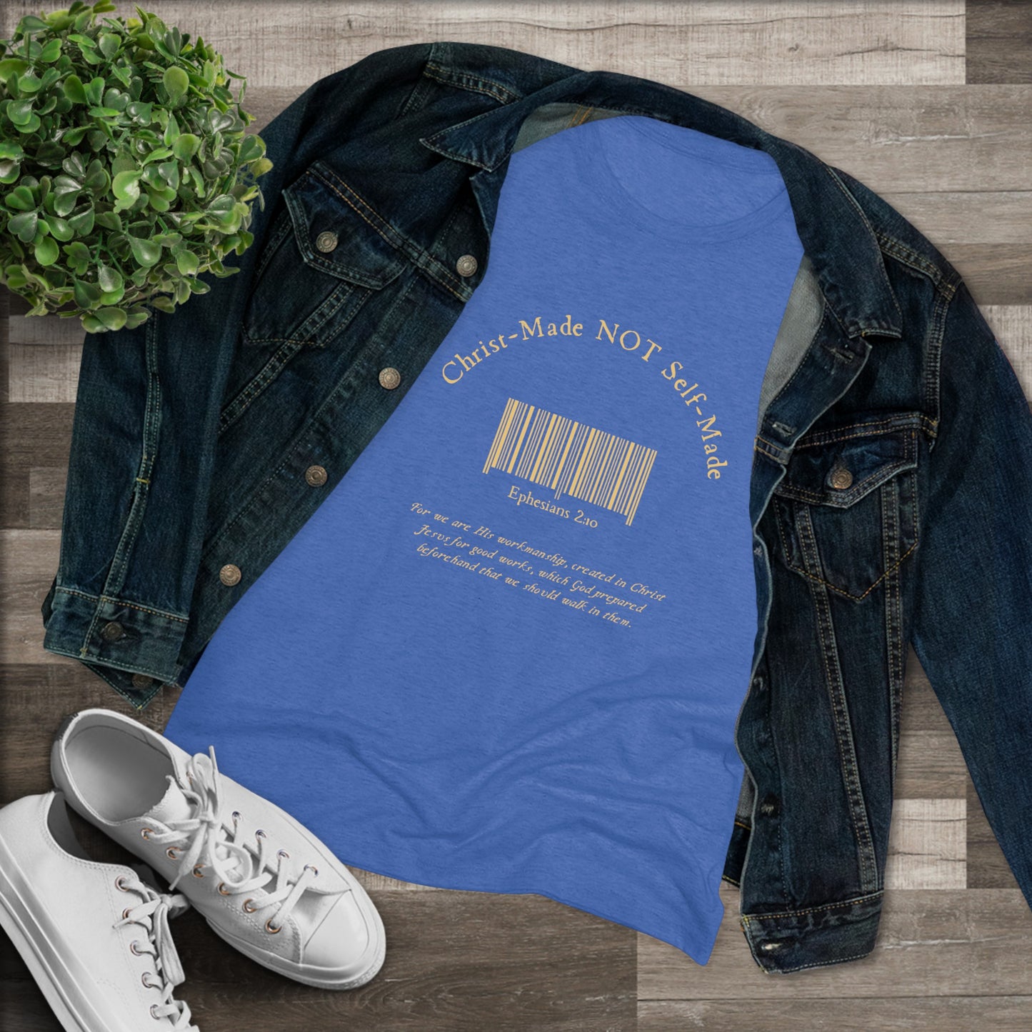 Christ-Made NOT Self-Made Women's Triblend Tee