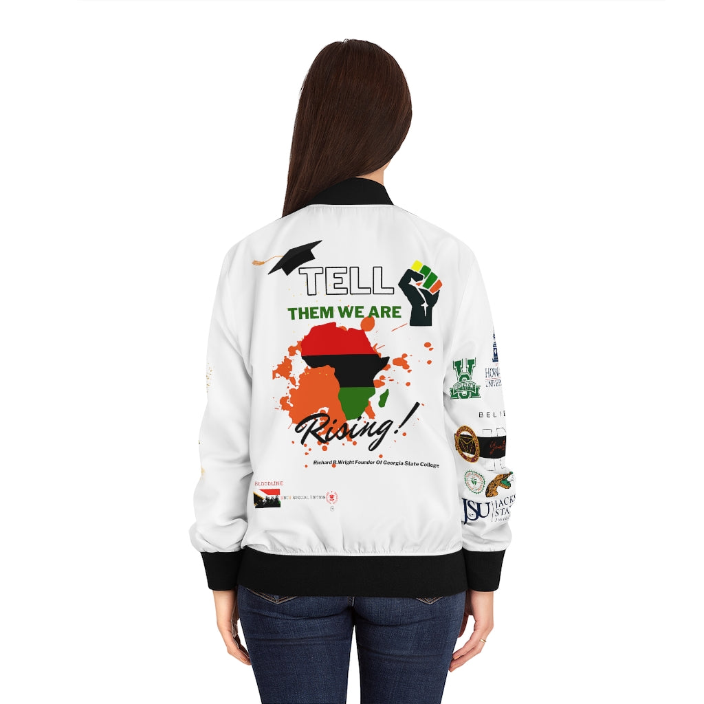 HBCUs Special Edition “Tell Them We Rising “Women's Bomber Jacket