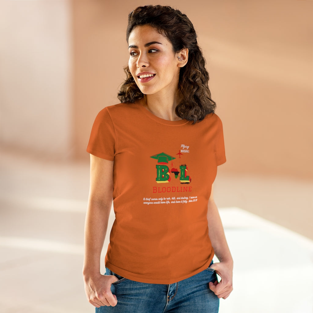 HBCUs Special Edition Bloodline Women's Midweight Cotton Tee