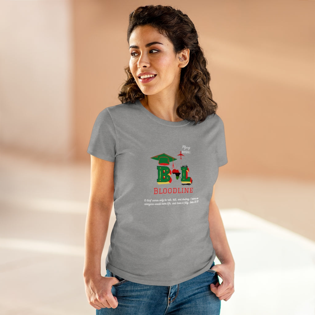 HBCUs Special Edition Bloodline Women's Midweight Cotton Tee