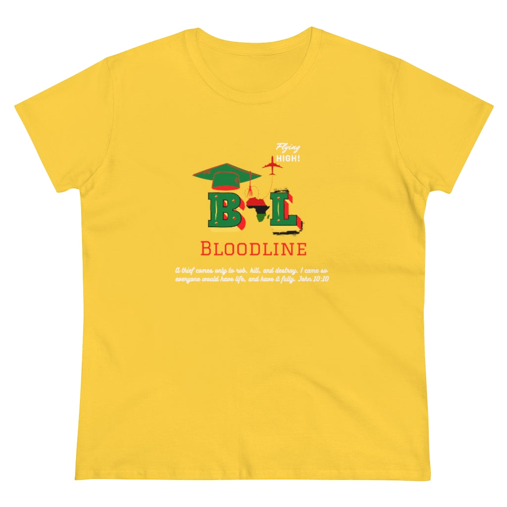 HBCUs Special Edition Bloodline Women's Midweight Cotton Tee