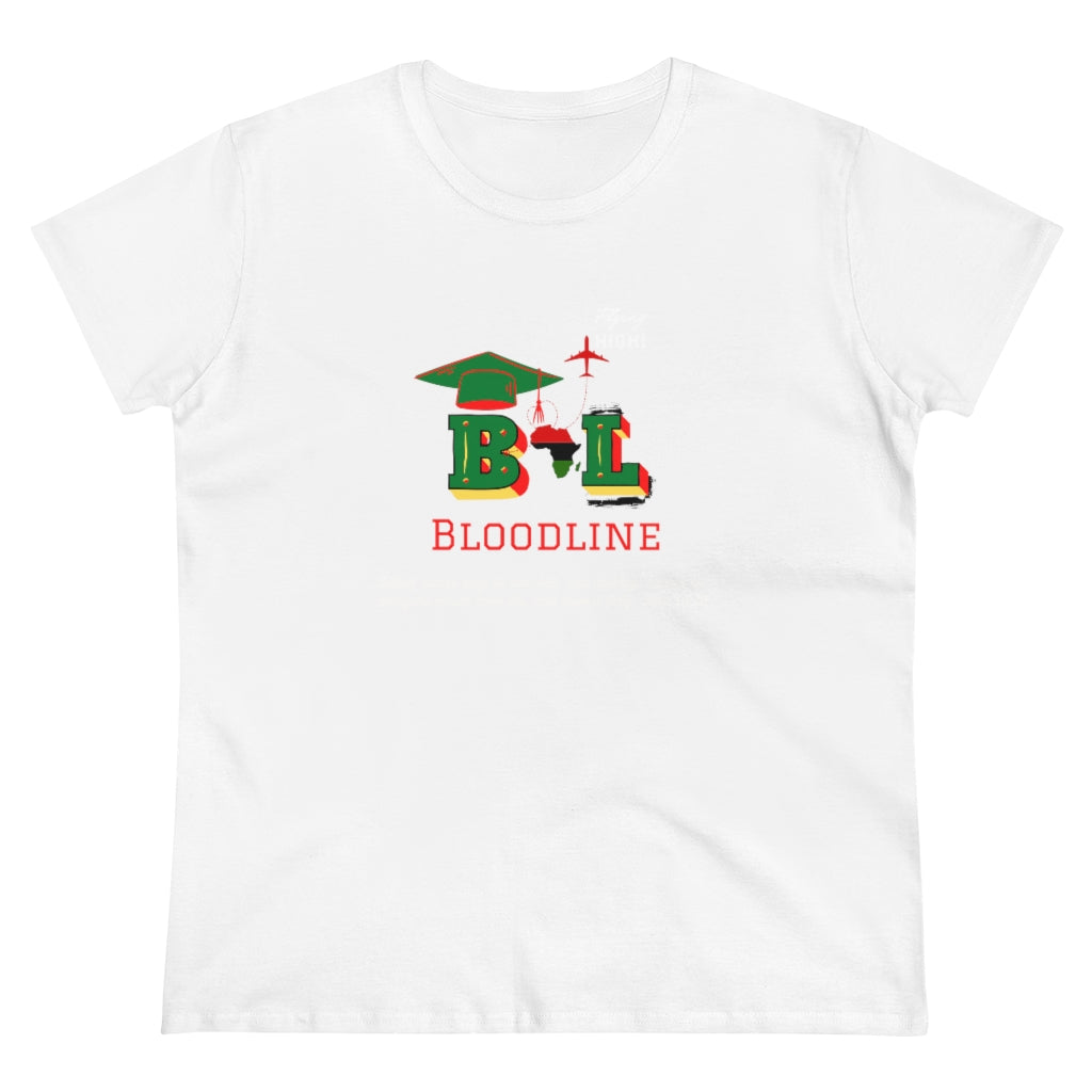 HBCUs Special Edition Bloodline Women's Midweight Cotton Tee