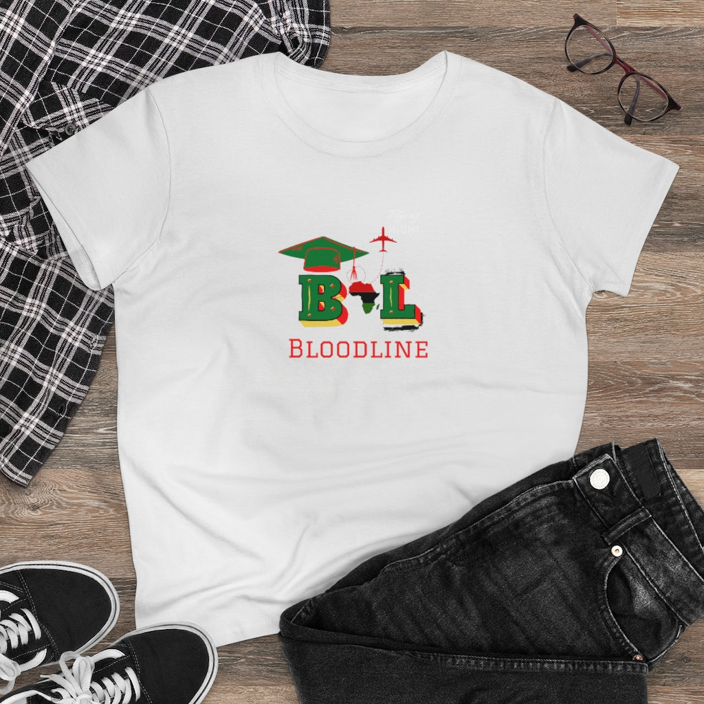 HBCUs Special Edition Bloodline Women's Midweight Cotton Tee